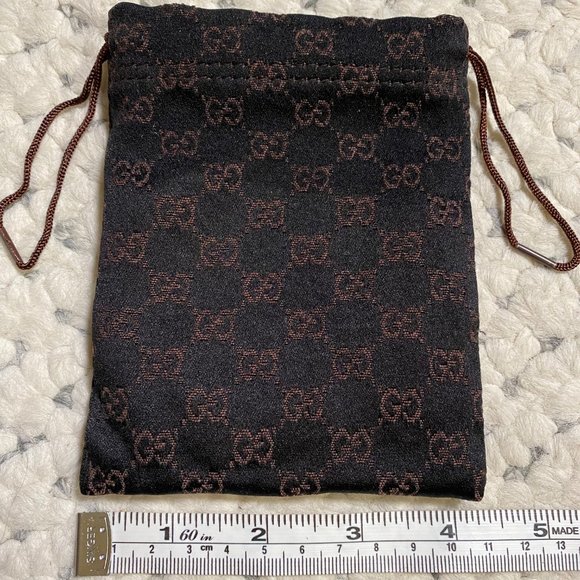 GUCCI gg GUCCISSIMA LOGO Watch Sleeper Bag New Necklace Cuff Bracelet Pouch 5” - Picture 3 of 6